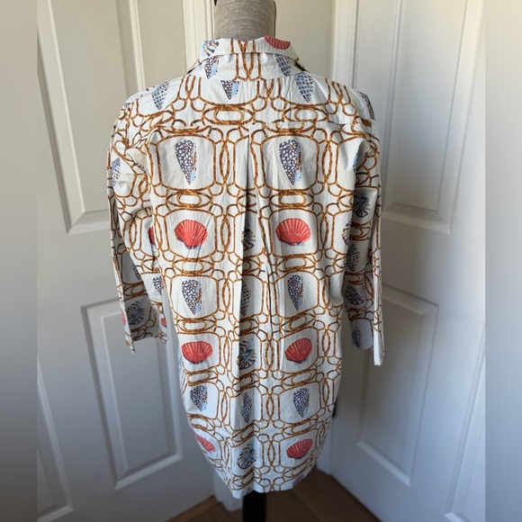 NWT Holly Shae Adair Mini Kaftan in Blue Shell M/L - Picture 4 of 7